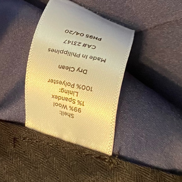 Talbots Blue Wool Pant (NWT) - Picture 5 of 11